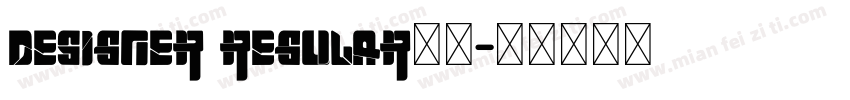 Designer Regular字体字体转换
